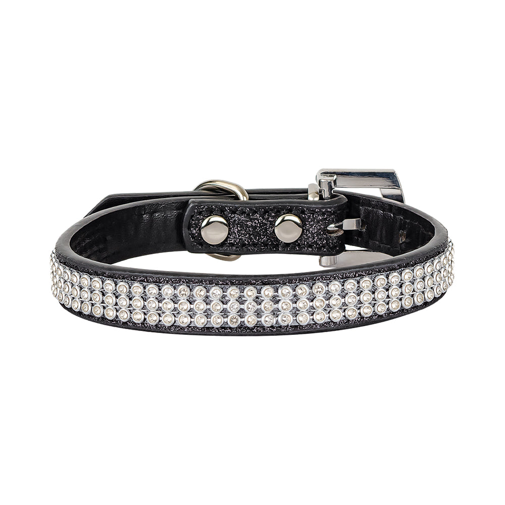 Diamonte Pet Collar - Black M