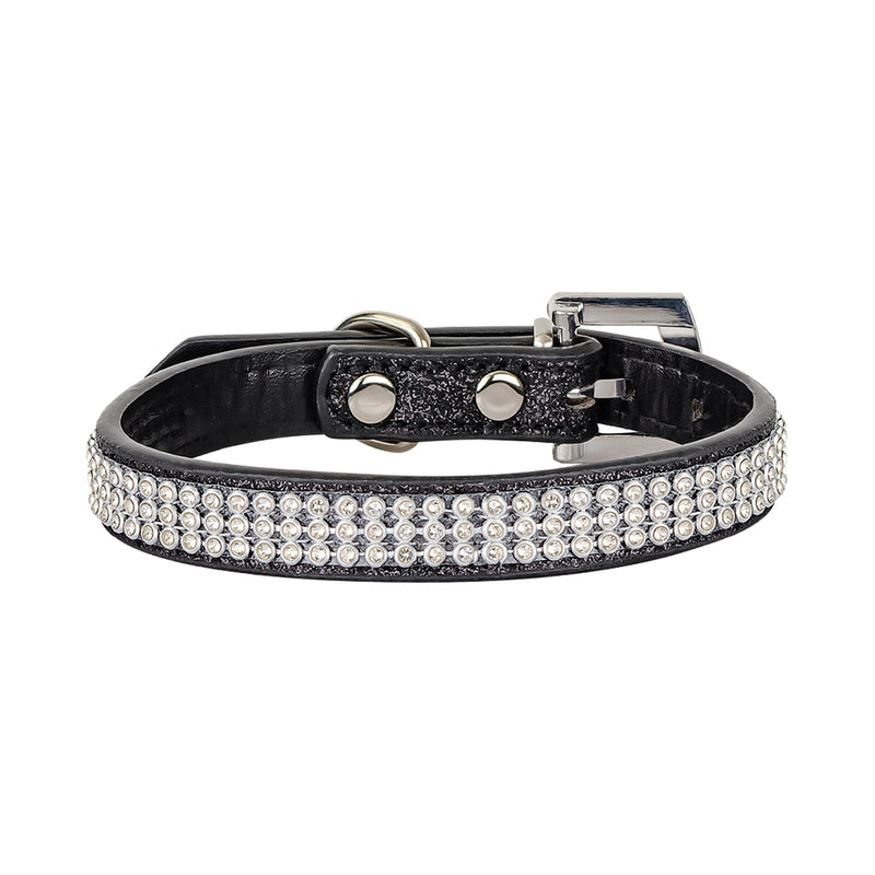 Diamonte Pet Collar - Black M