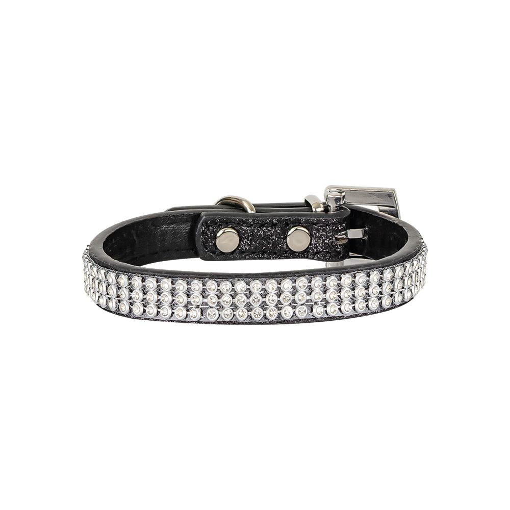 Diamonte Pet Collar - Black S