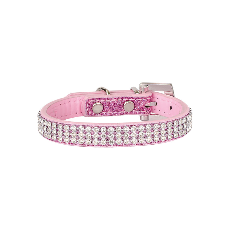 Diamonte Pet Collar - Pink S