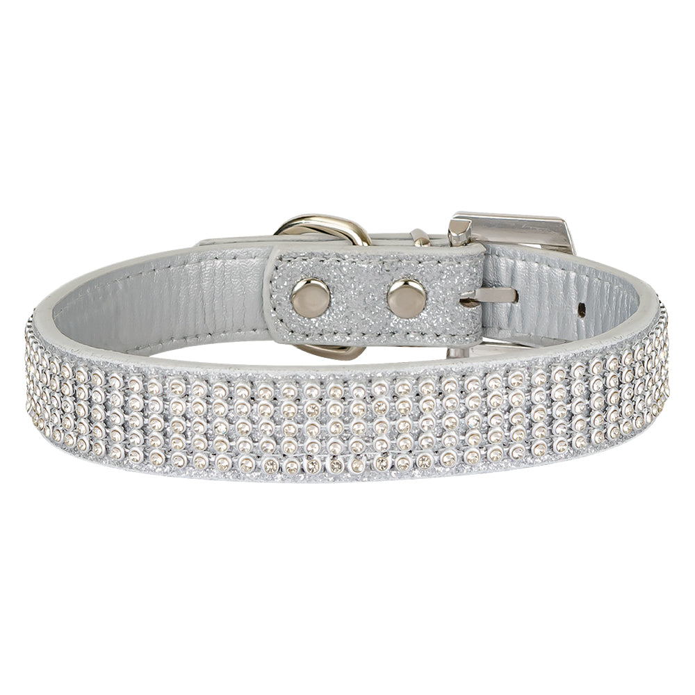Diamonte Pet Collar - Silver L