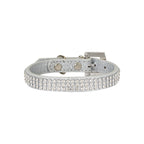 Diamonte Pet Collar - Silver S