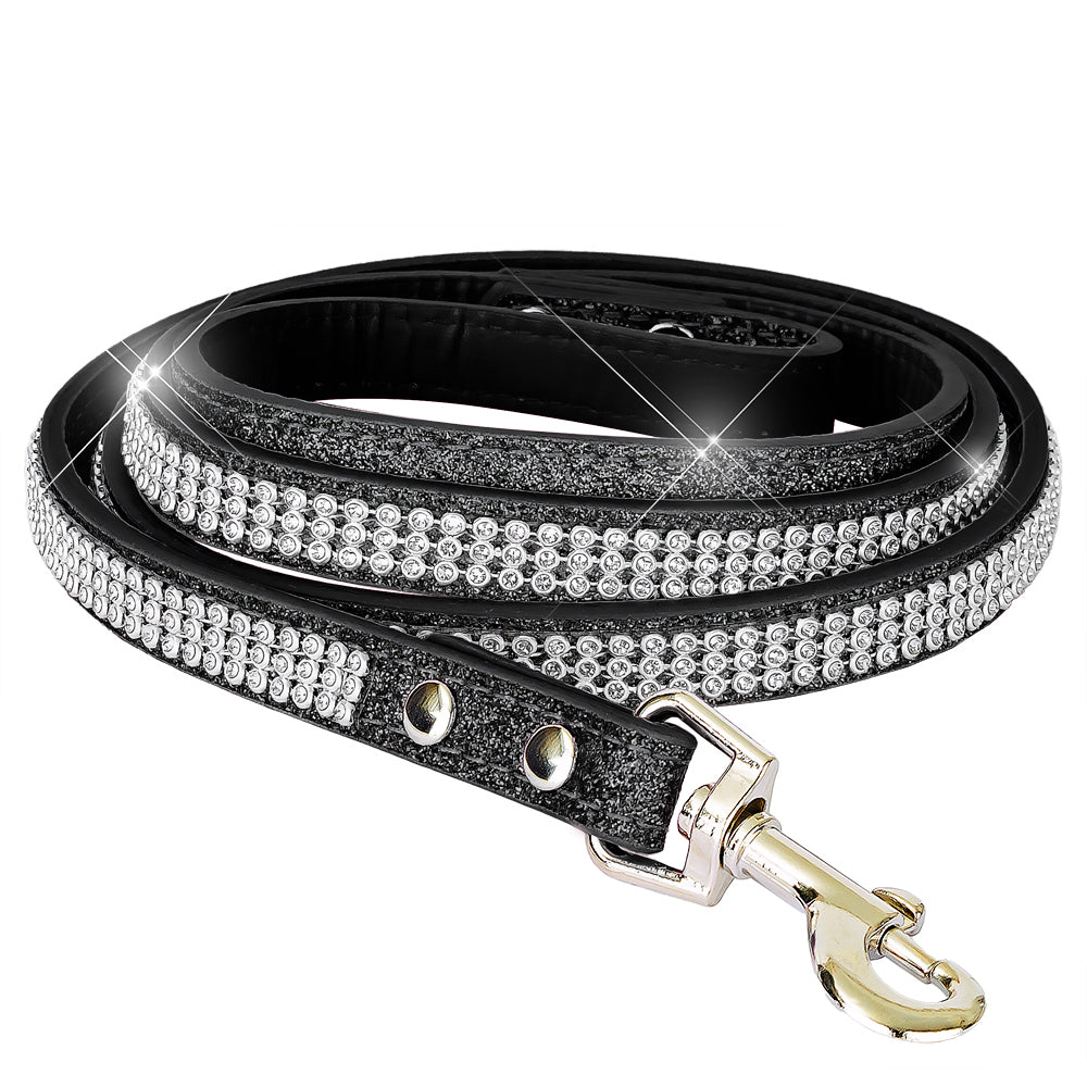 Diamonte Pet Lead - Black