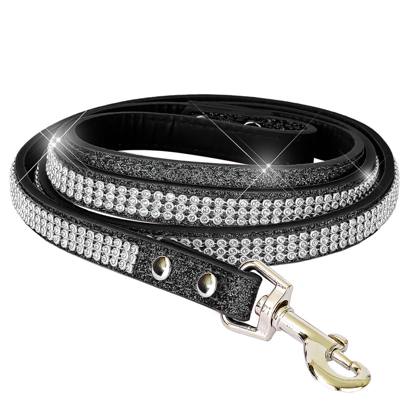 Diamonte Pet Lead - Black