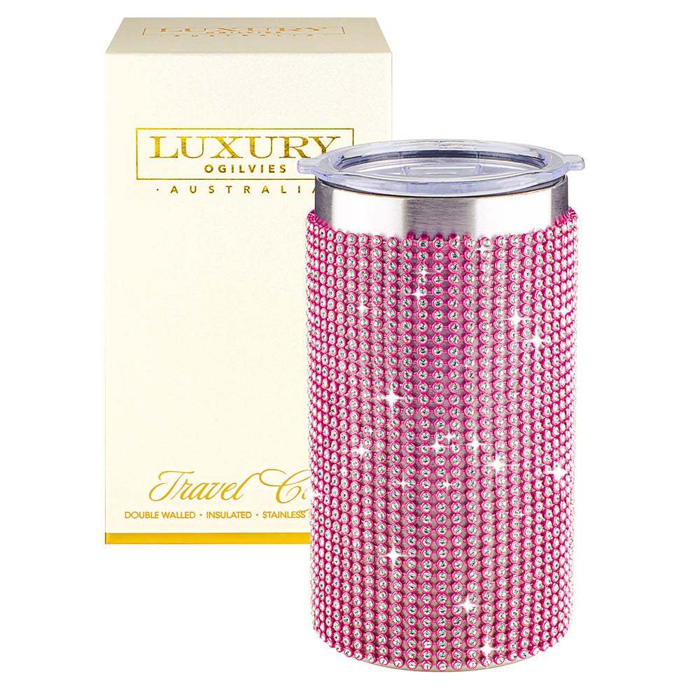 Diamonte Travel Cup - Pink