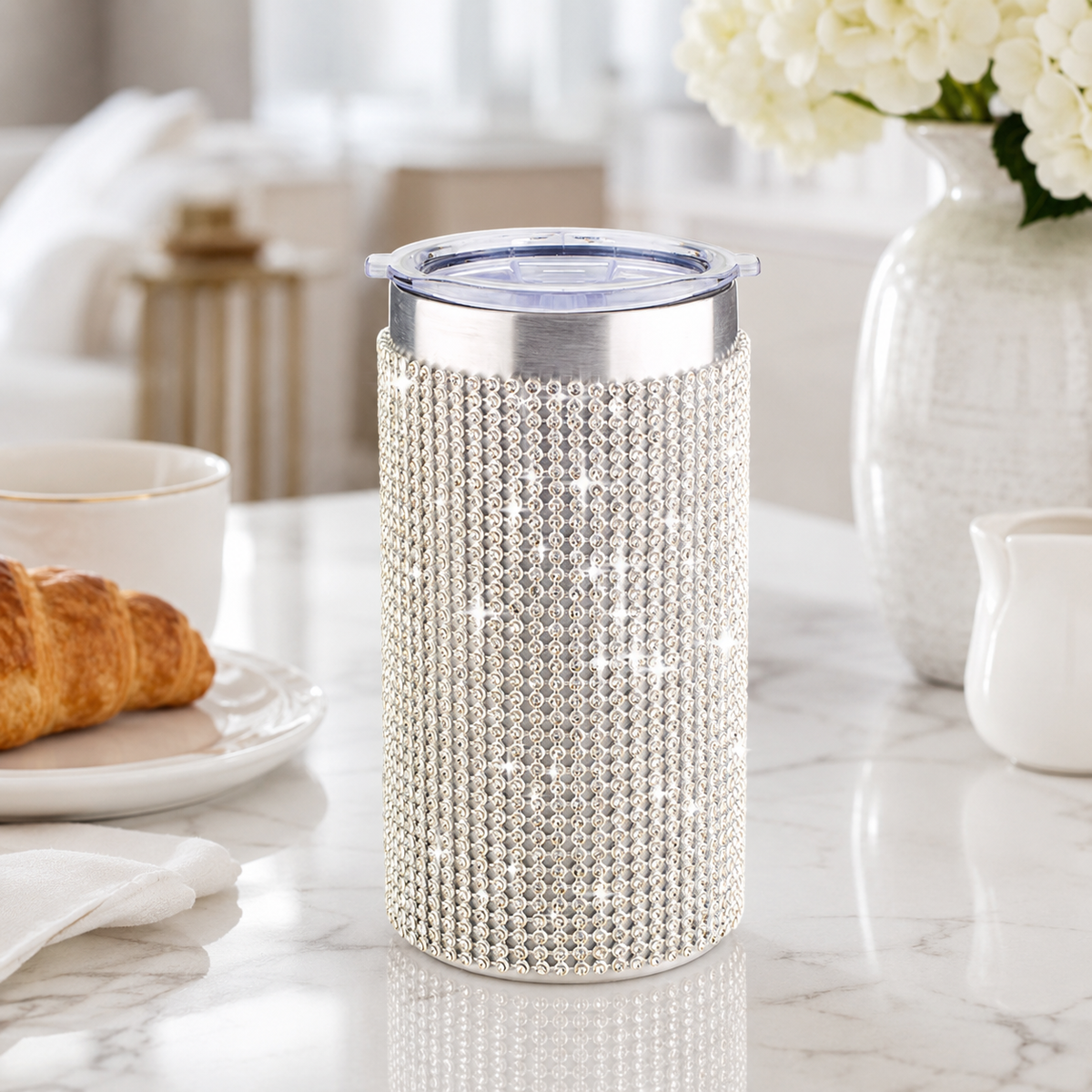 Diamonte Travel Cup - Silver