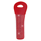 Diamonte Wine Bottle Carrier - Red