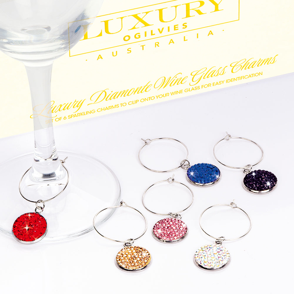 Diamonte Wine Glass Charms