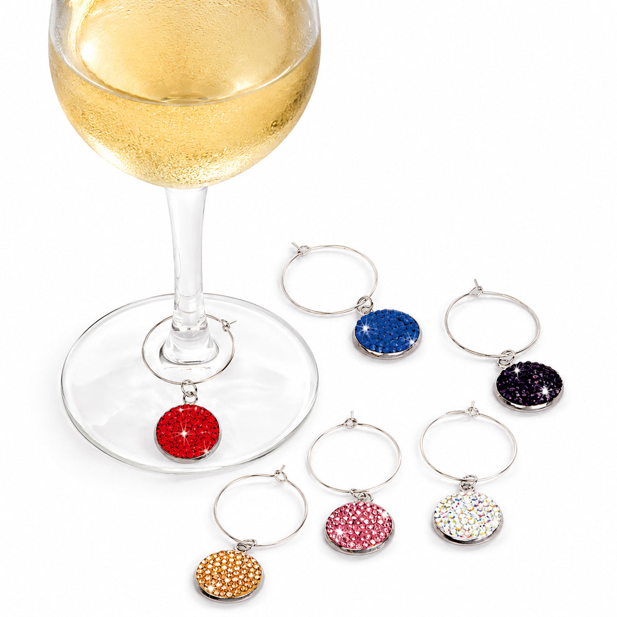 Diamonte Wine Glass Charms
