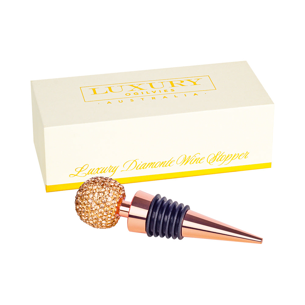 Diamonte Wine Stopper - Rose