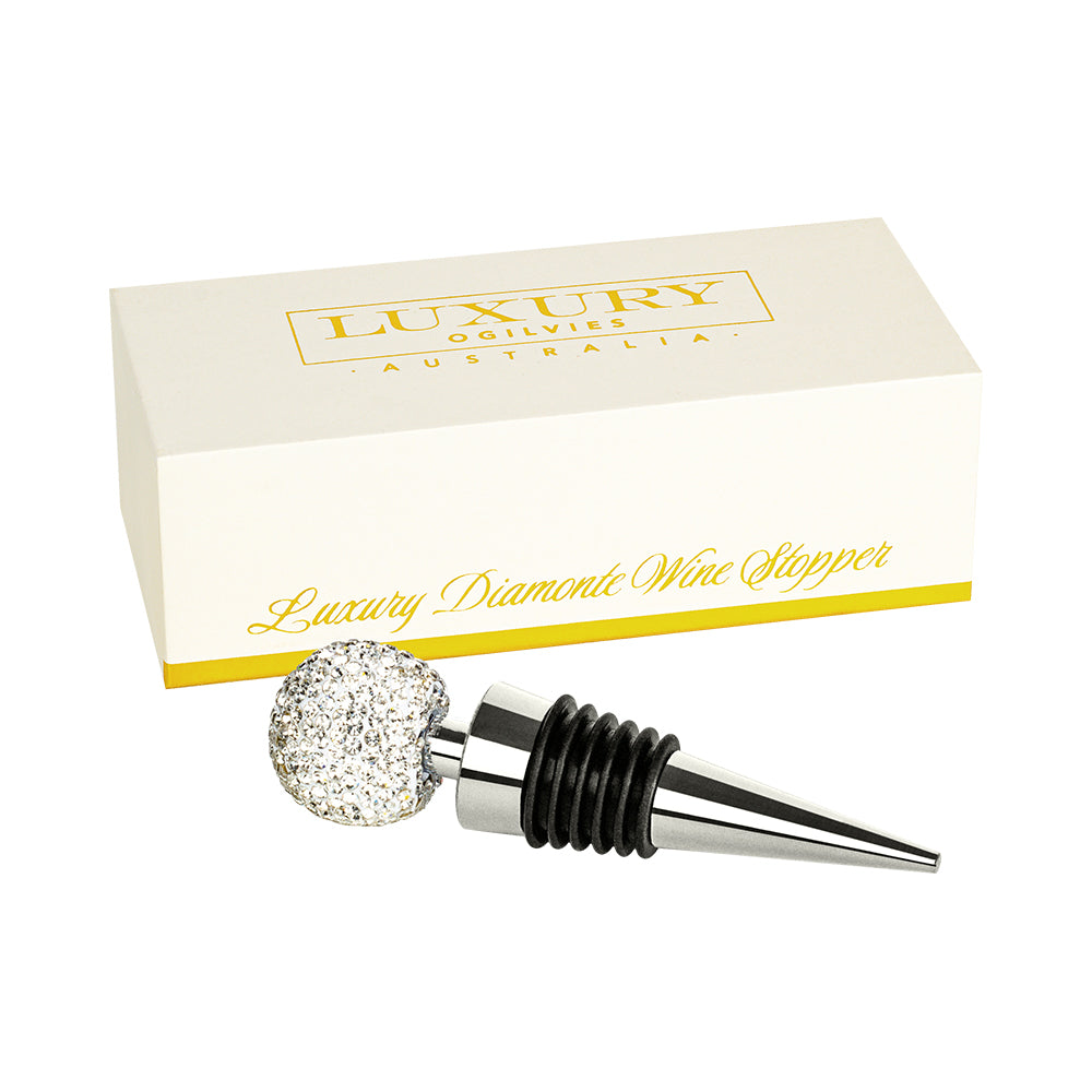 Diamonte Wine Stopper - Silver