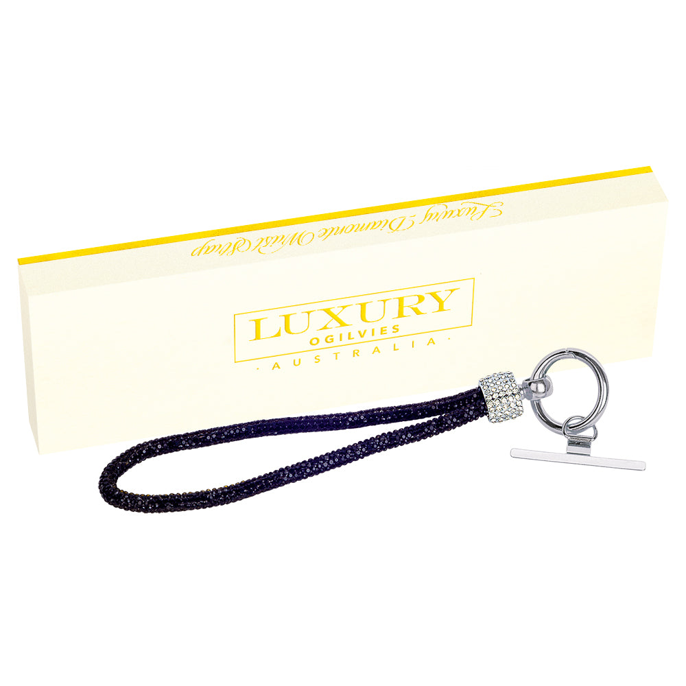 Diamonte Wrist Strap - Black
