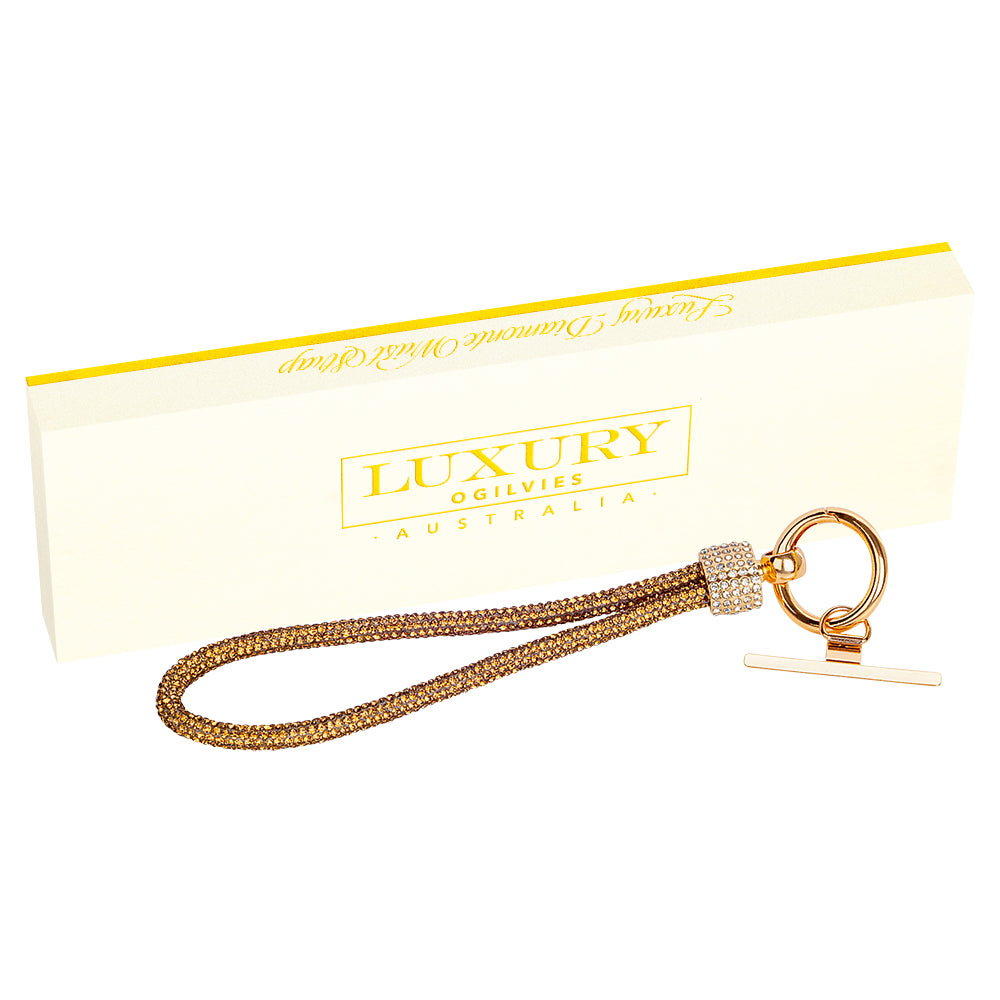 Diamonte Wrist Strap - Gold