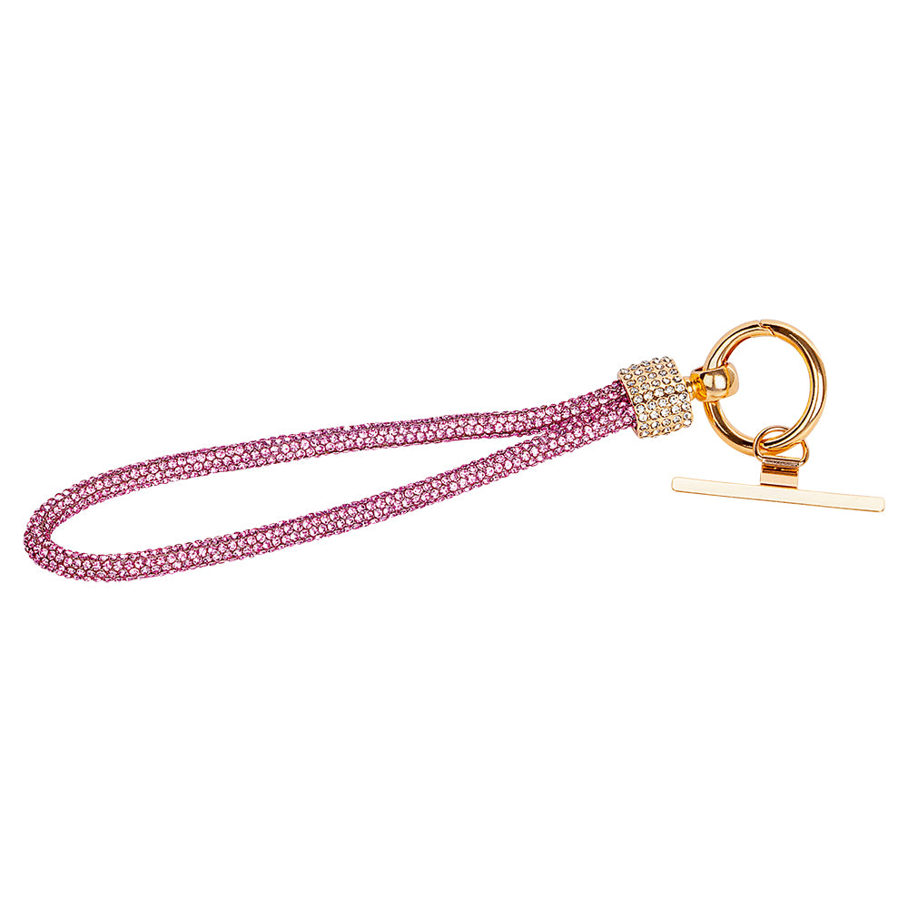 Diamonte Wrist Strap - Pink