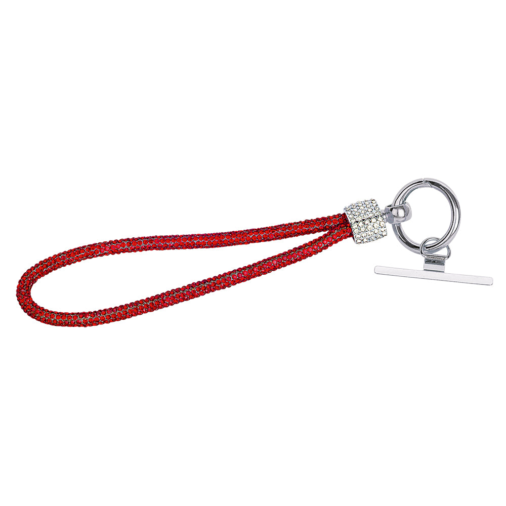 Diamonte Wrist Strap - Red