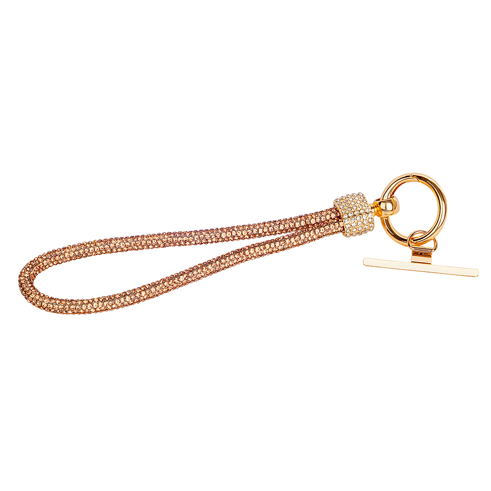 Diamonte Wrist Strap - Rose