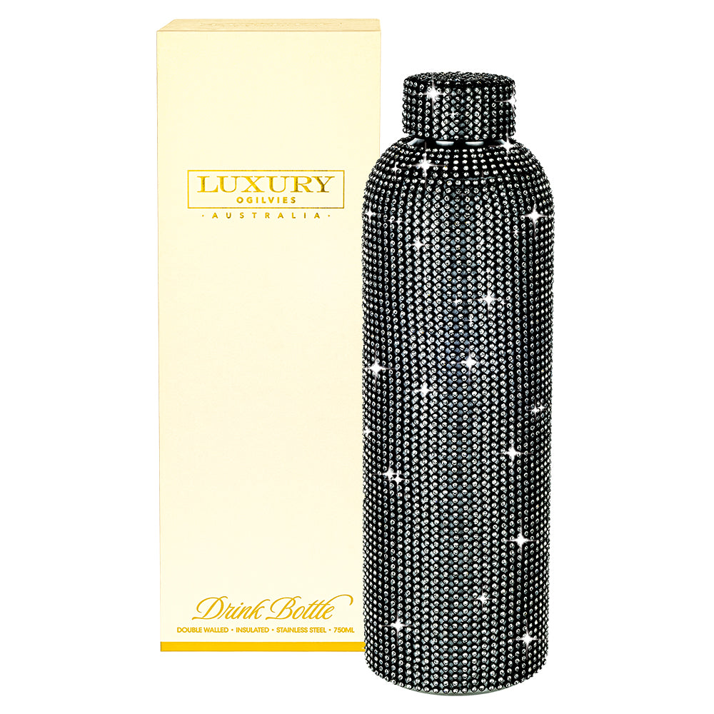 Drink Bottle - Diamonte Black