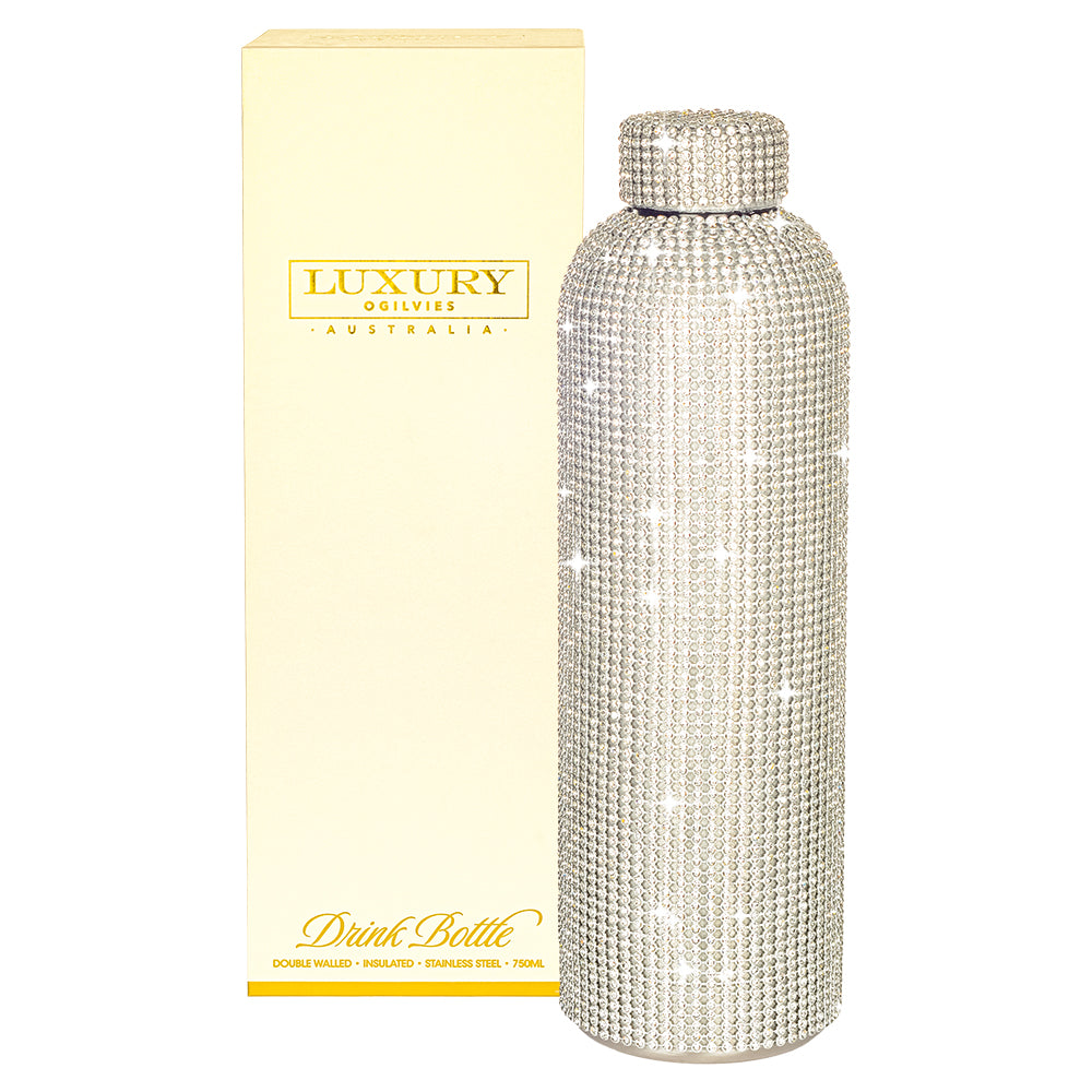 Drink Bottle - Diamonte Silver