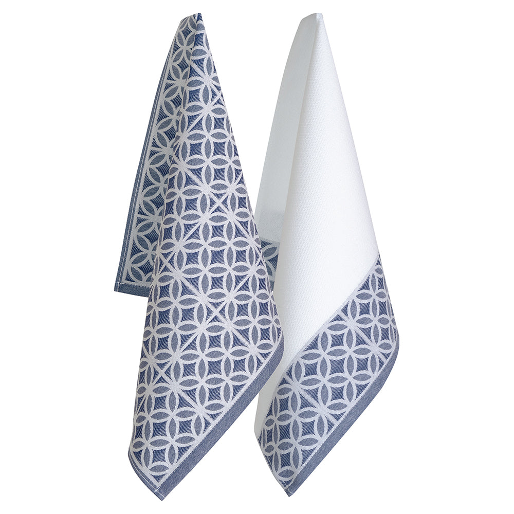 Euro Tea Towels - Bodega Blue