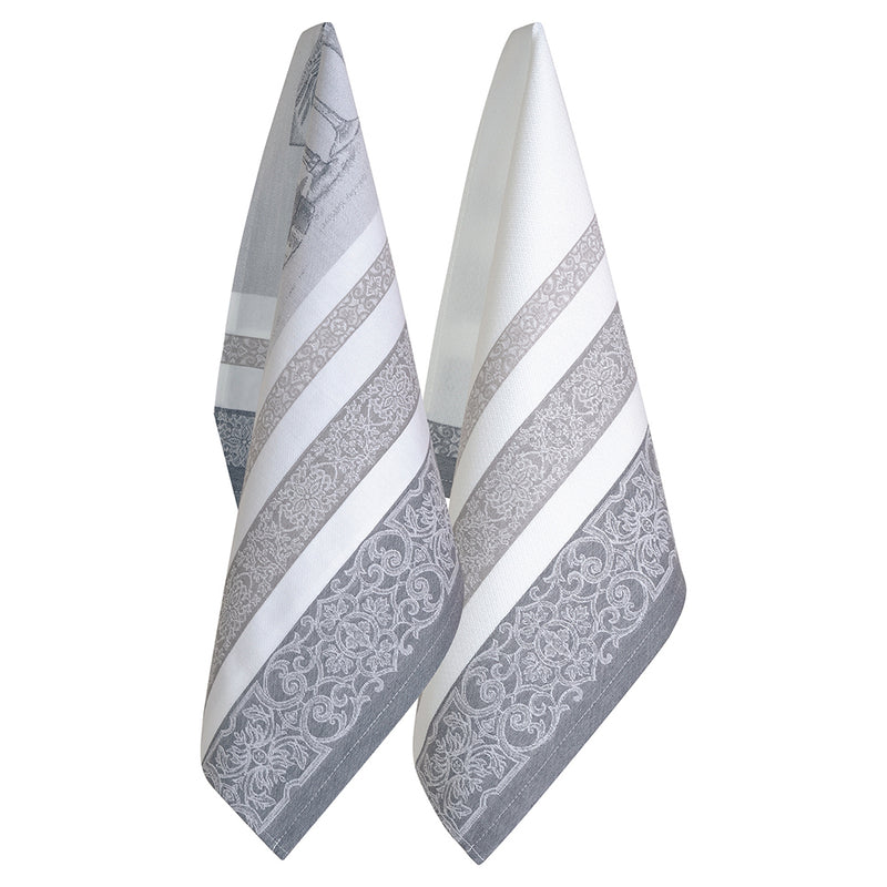 Euro Tea Towels - Chateau Grey