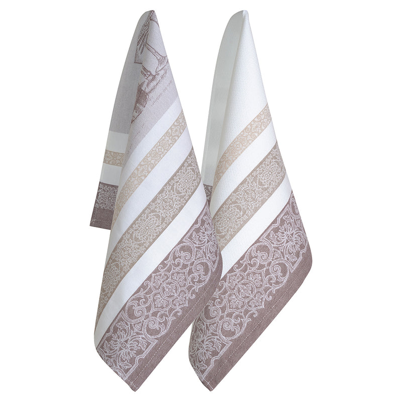 Euro Tea Towels - Chateau Stone