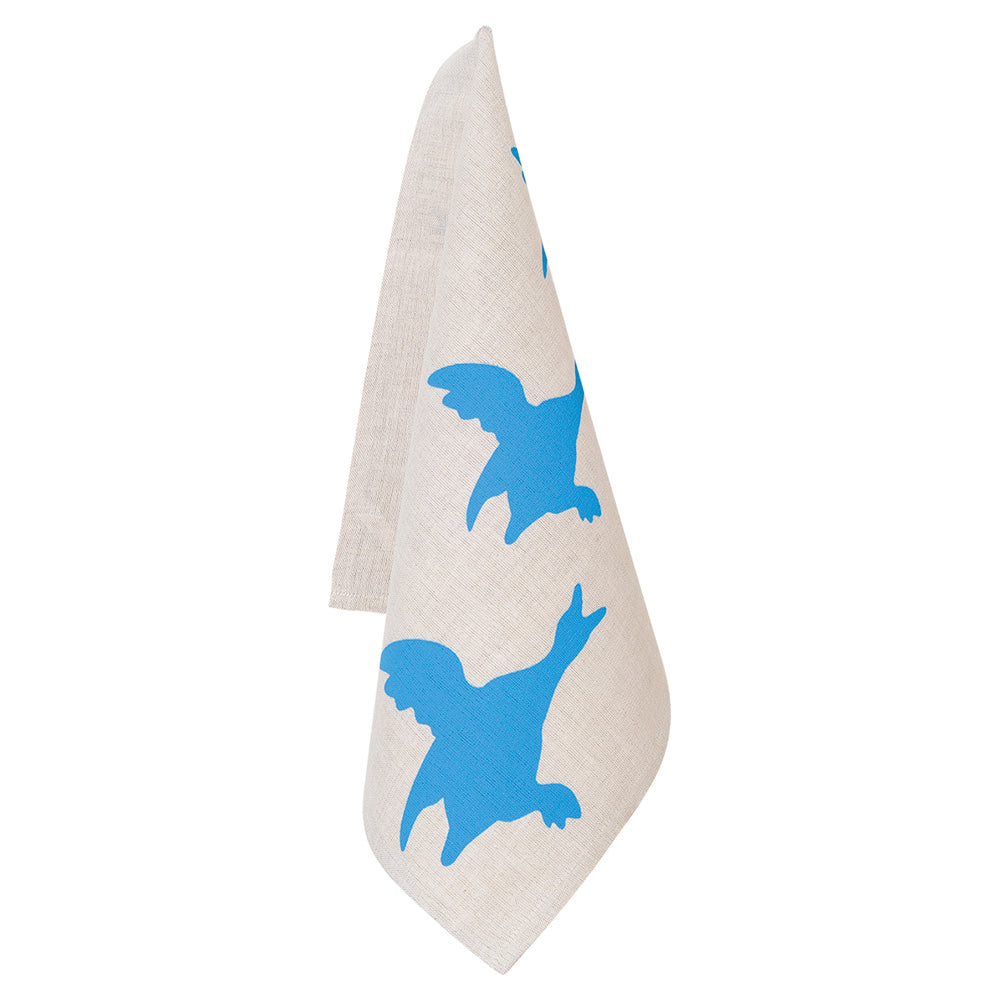 Fluoro Duck Tea Towel - Blue