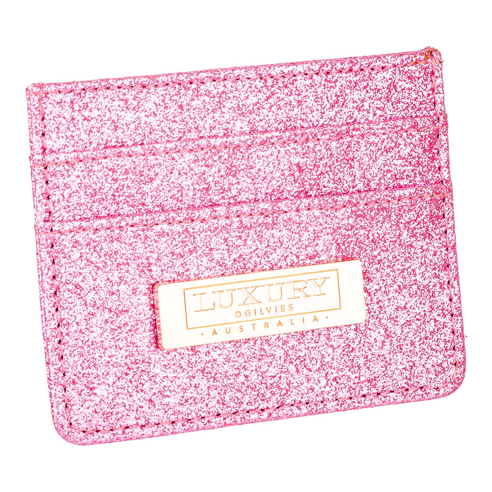 Glitter Card Wallet - Pink