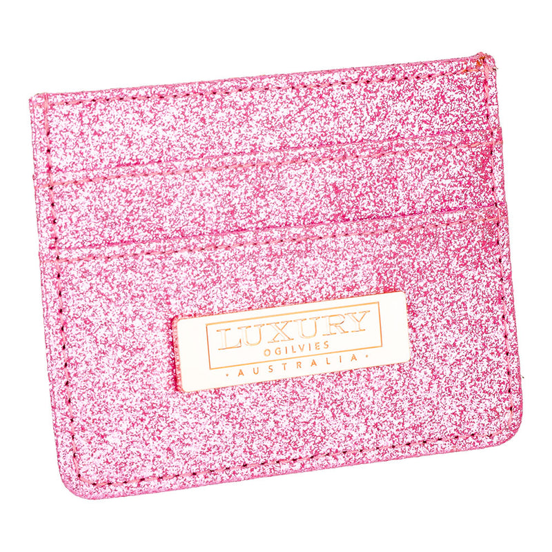 Glitter Card Wallet - Pink