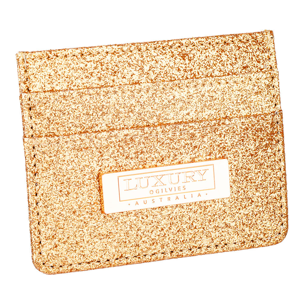 Glitter Card Wallet - Rose