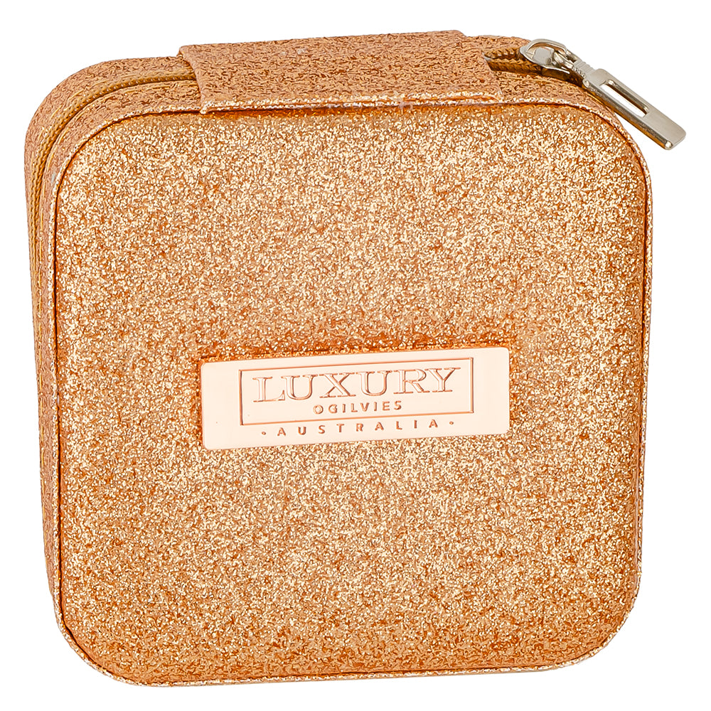 Glitter Jewellery Box - Rose