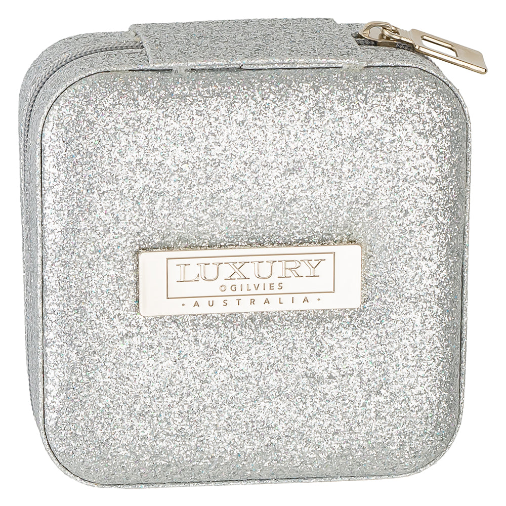 Glitter Jewellery Box - Silver