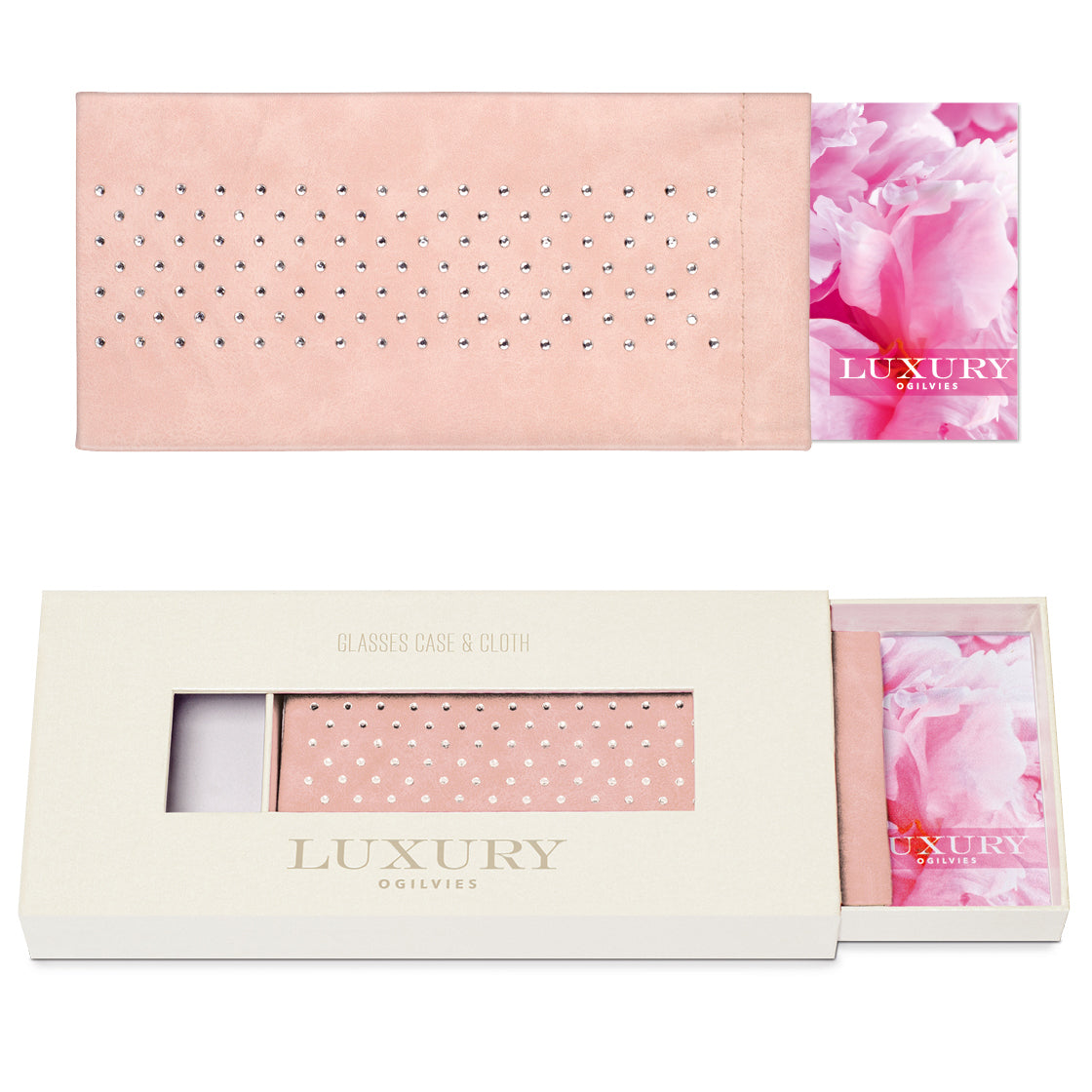 Glasses Case and Cloth - Blush