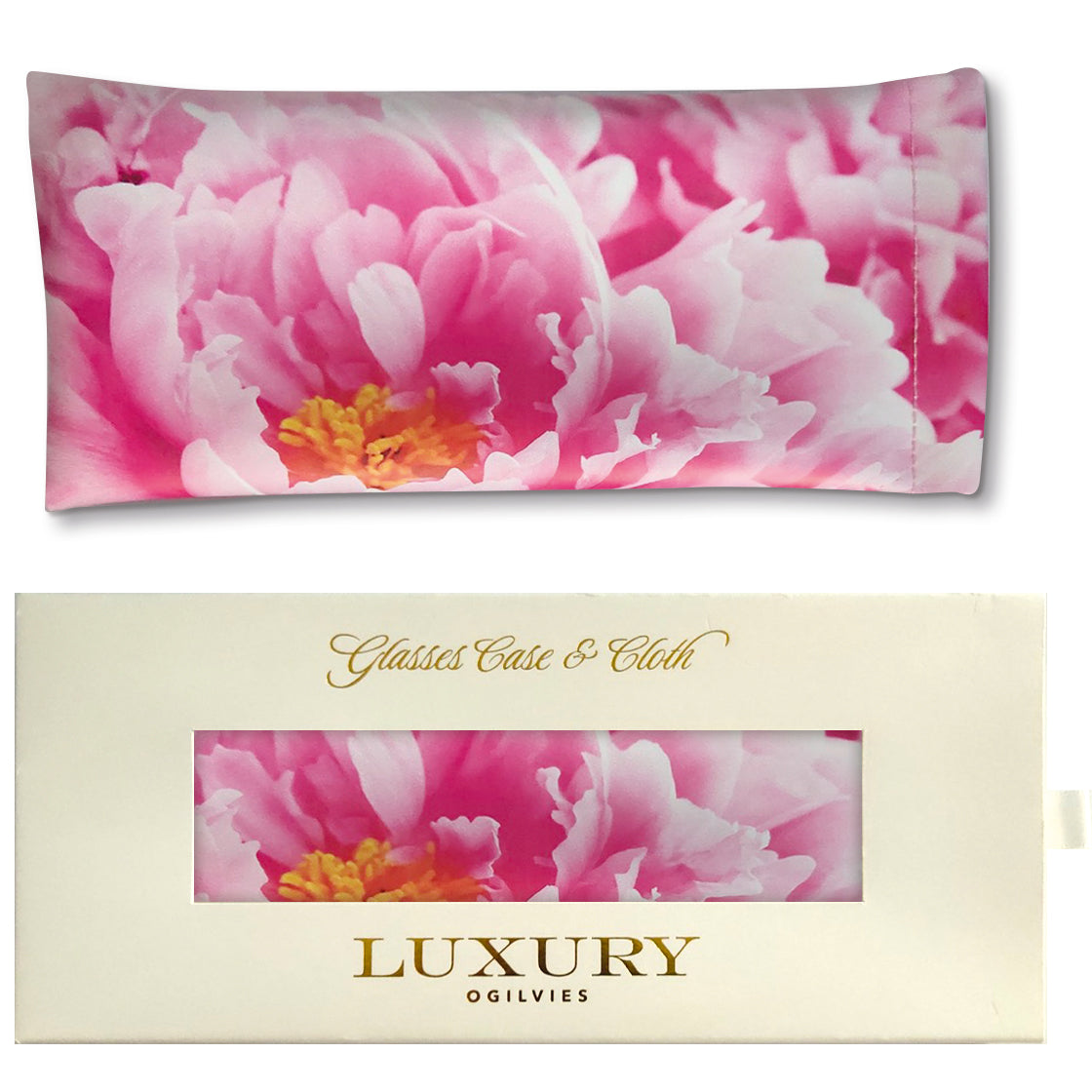 Glasses Case and Cloth - Peony Petals