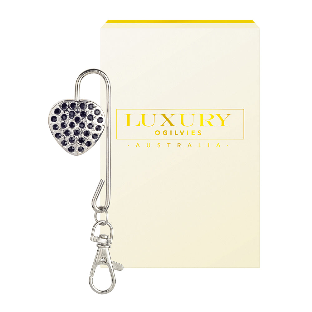Heart Key Find Hanger - Black