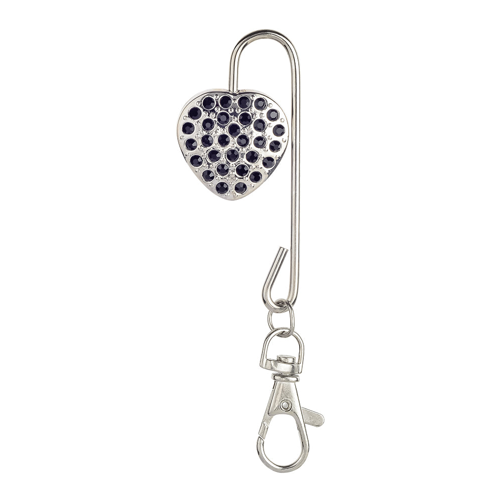 Heart Key Find Hanger - Black