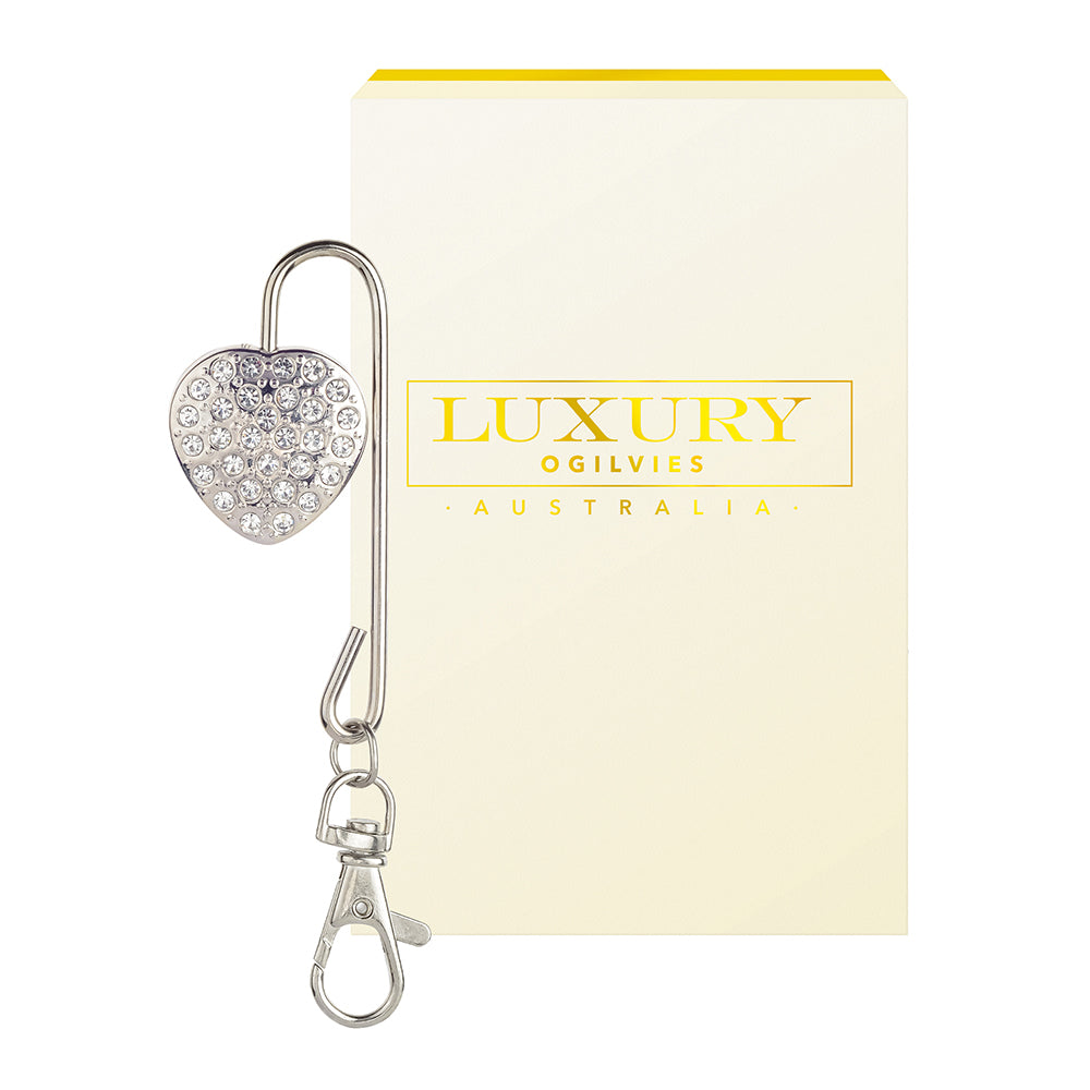 Heart Key Find Hanger - Silver