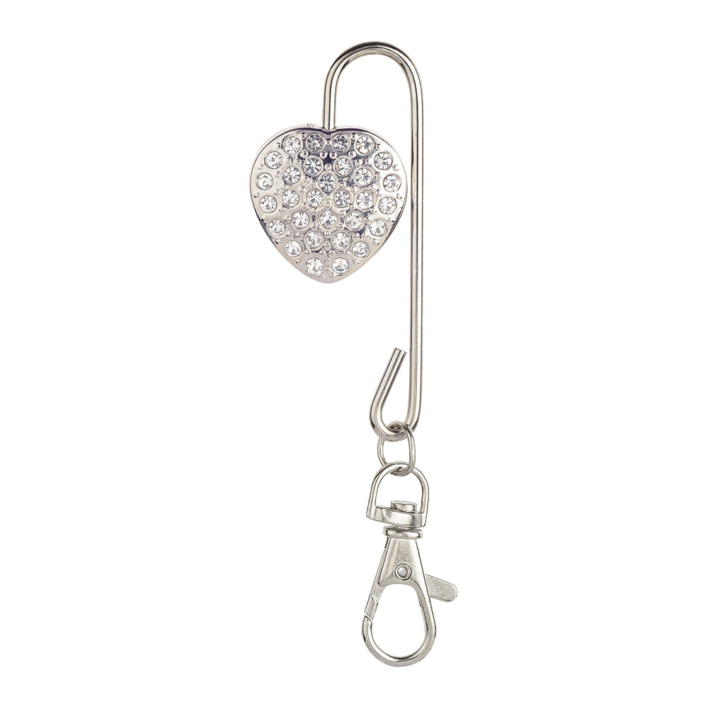 Heart Key Find Hanger - Silver