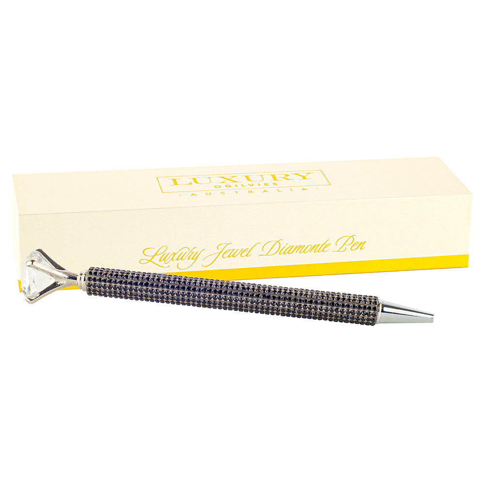 Jewel Diamonte Pen - Black