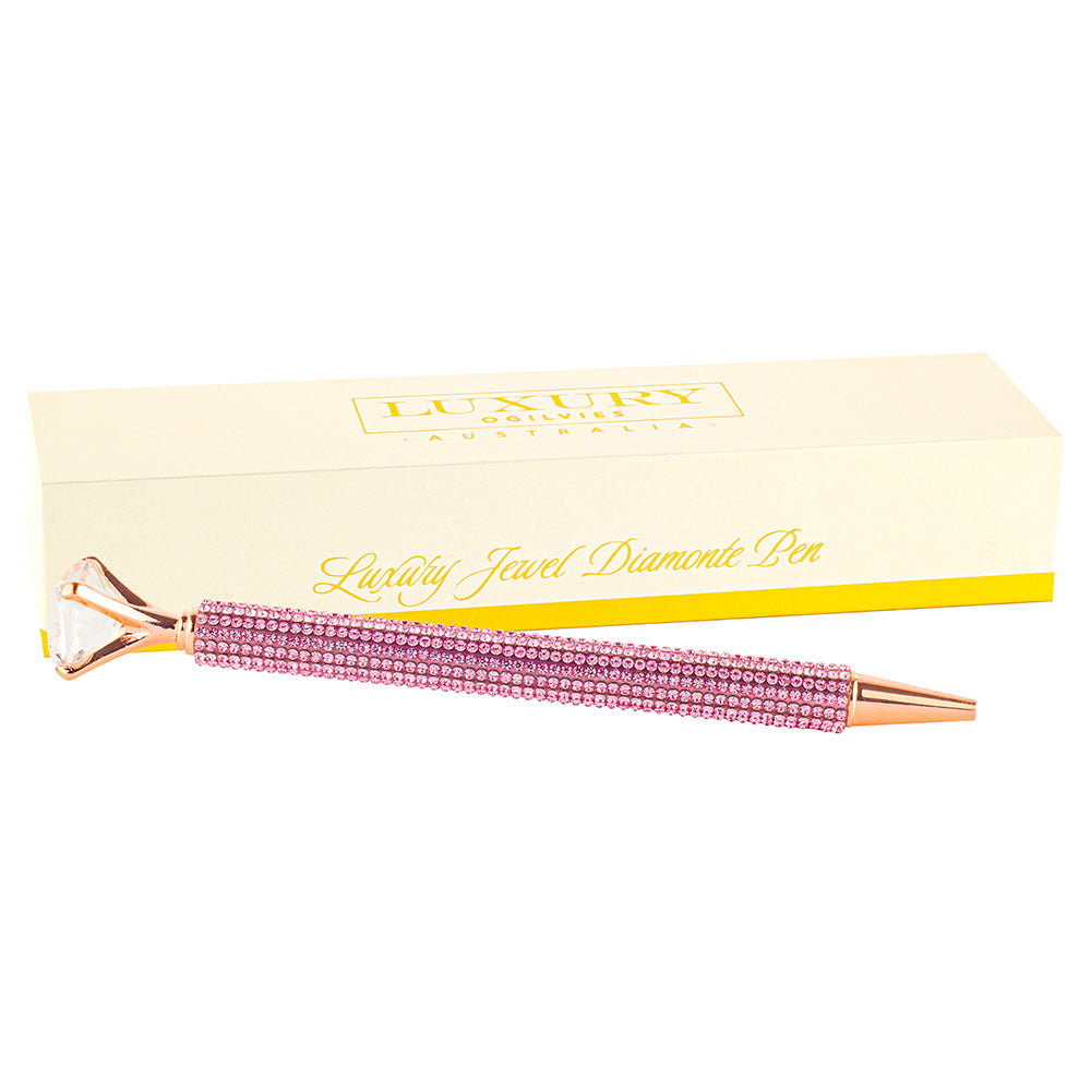 Jewel Diamonte Pen - Pink