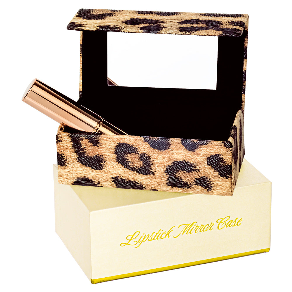 Lipstick Mirror Case - Leopard