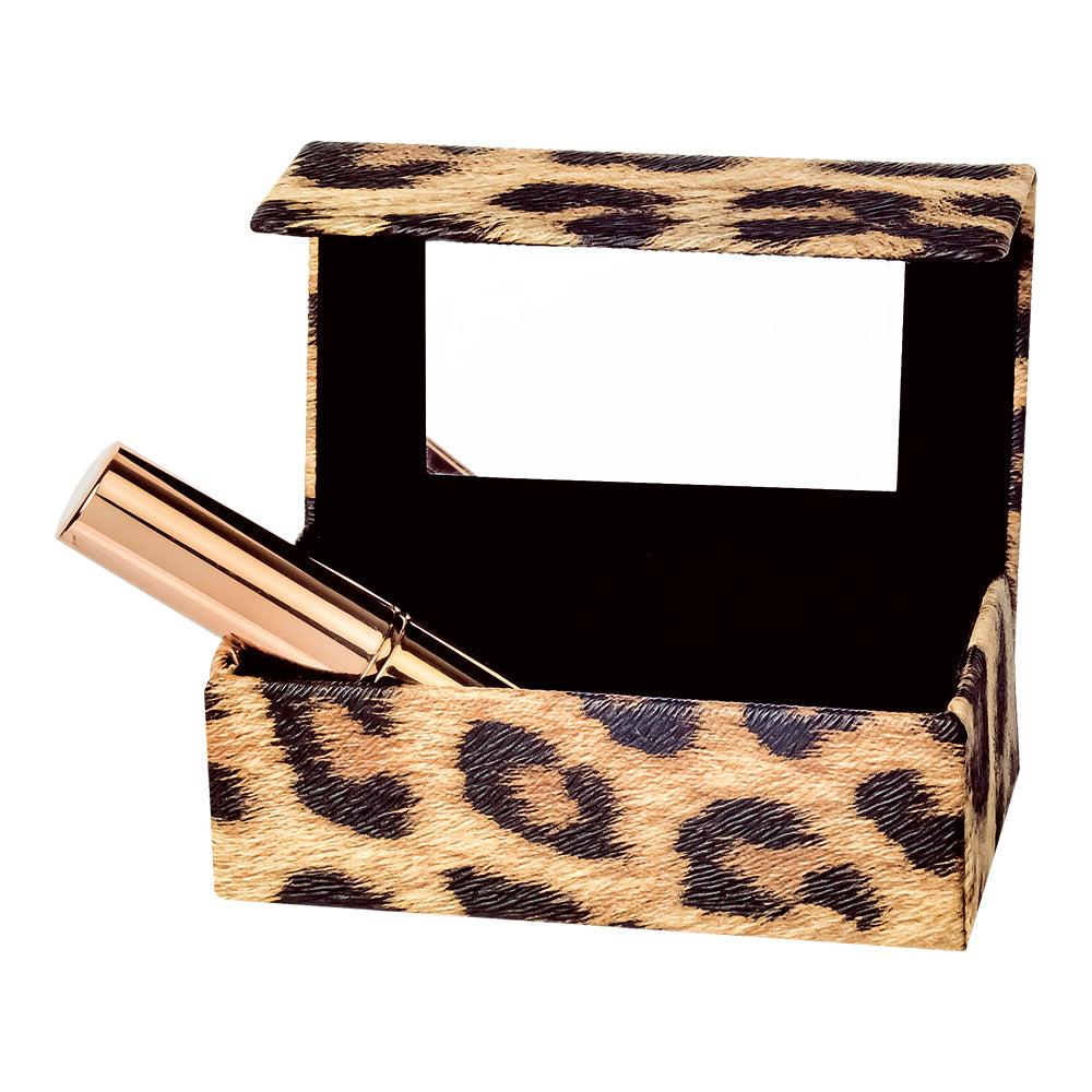Lipstick Mirror Case - Leopard