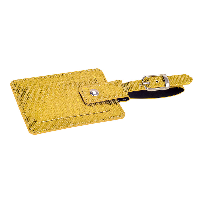 Luggage Tag - Glitter Gold