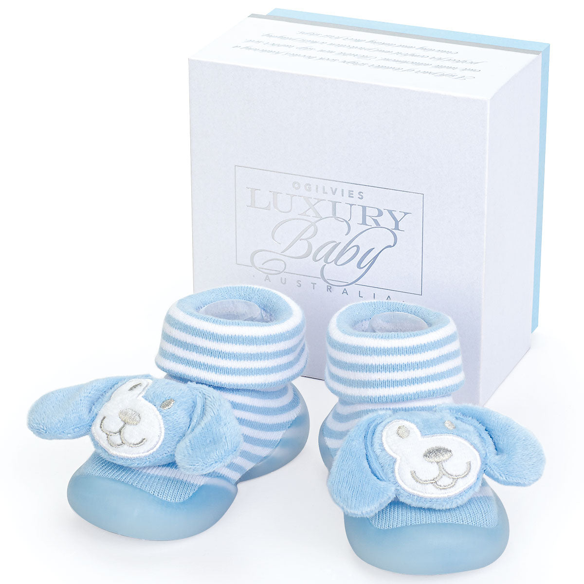 Puppy Boot Socks - Blue