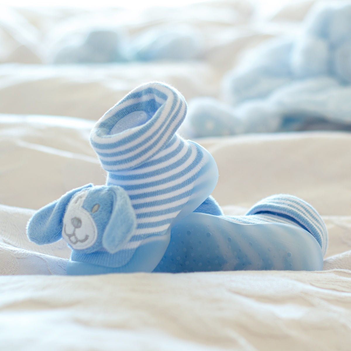 Puppy Boot Socks - Blue