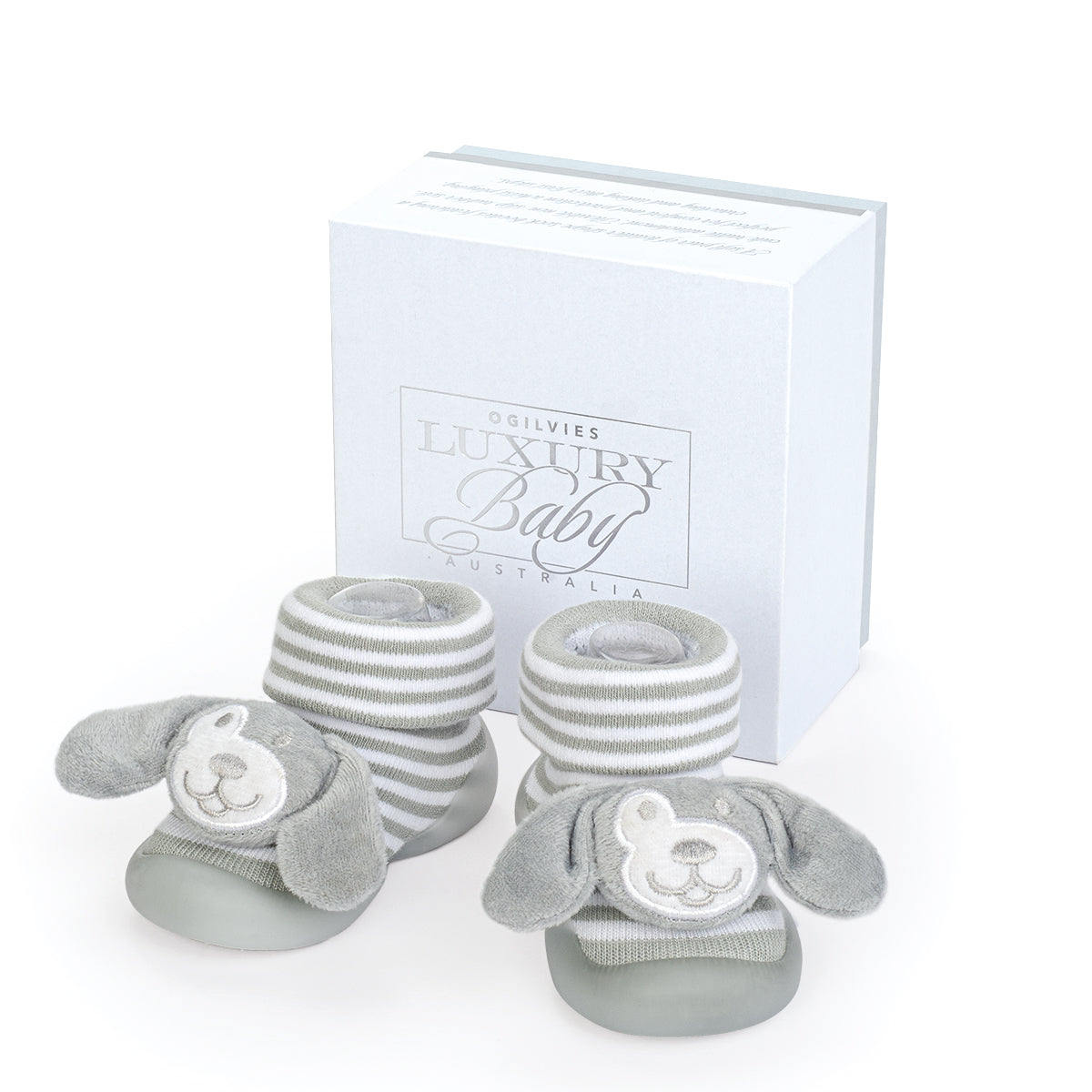 Puppy Boot Socks - Grey