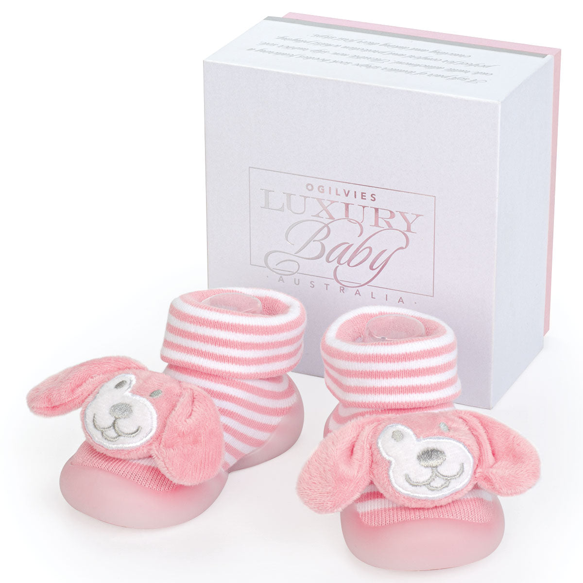 Puppy Boot Socks - Pink