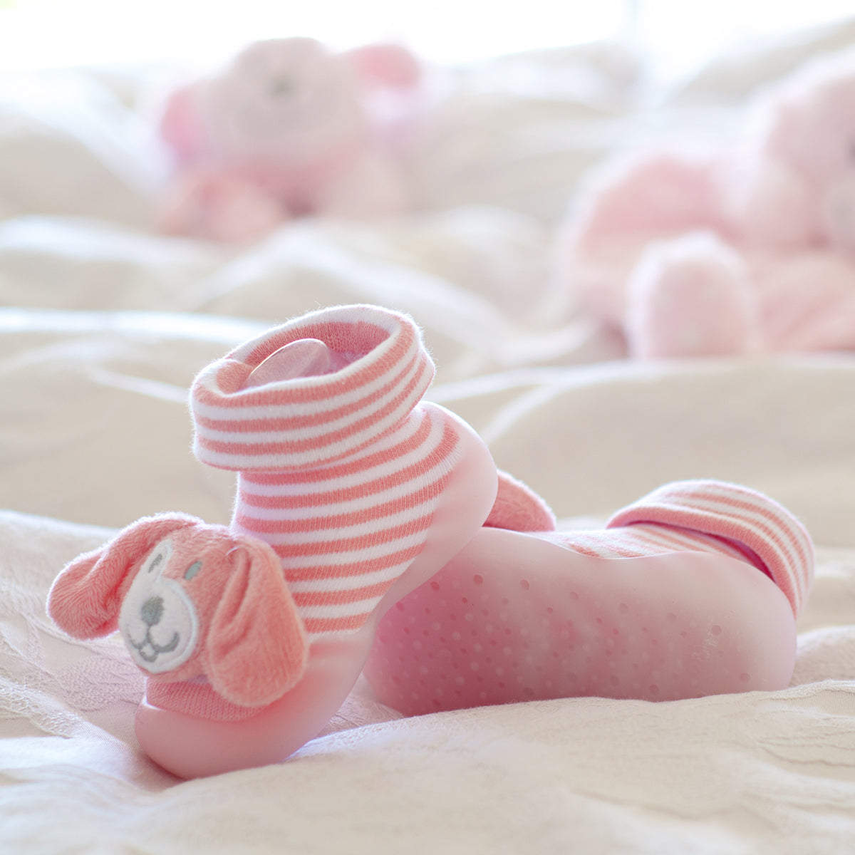 Puppy Boot Socks - Pink