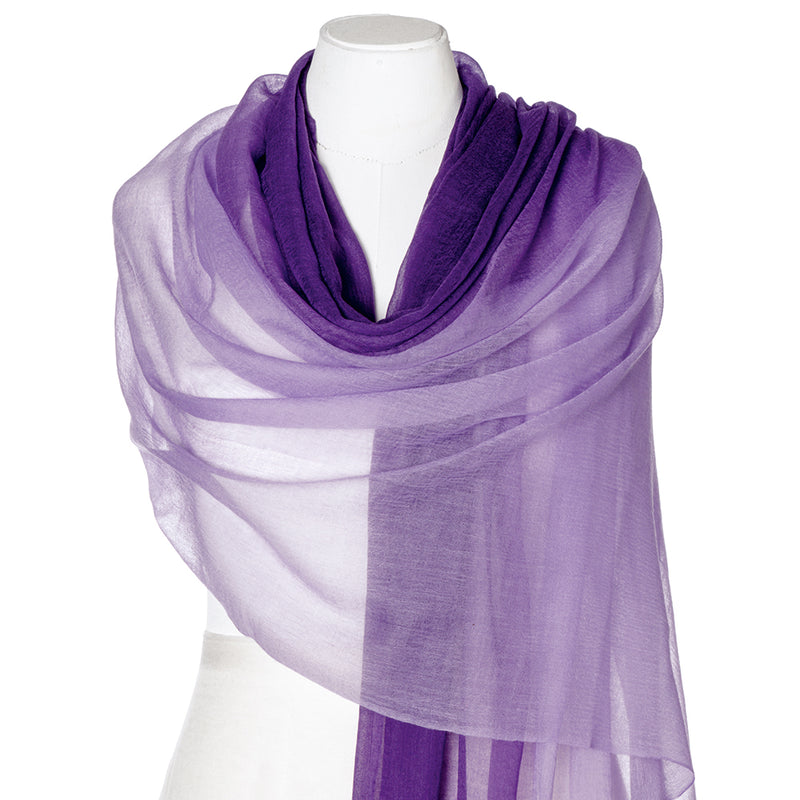 Cashmere Scarf in Drawer Box - Amethyst