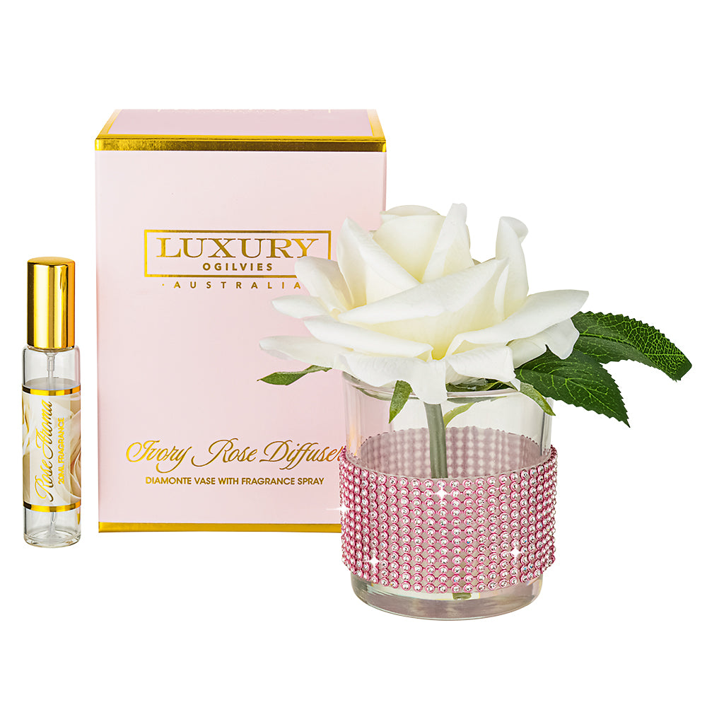 Diamonte Rose Diffuser - Ivory