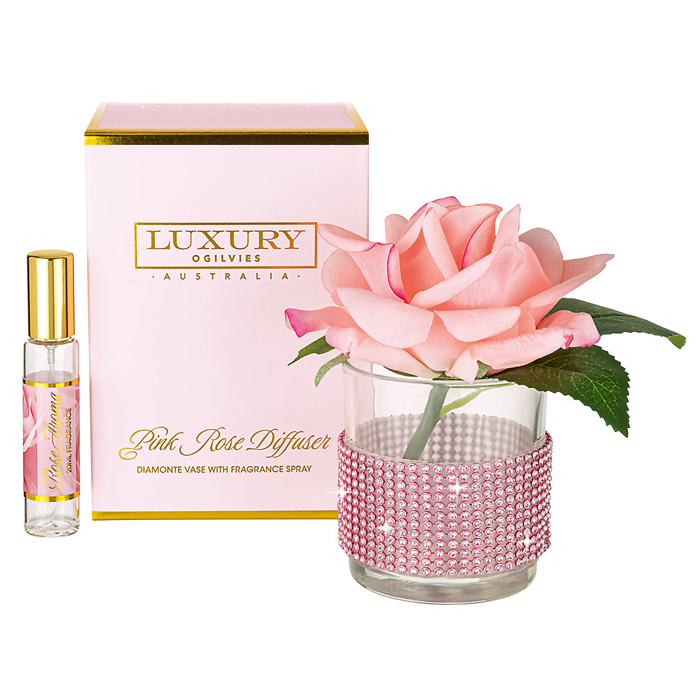 Diamonte Rose Diffuser - Pink